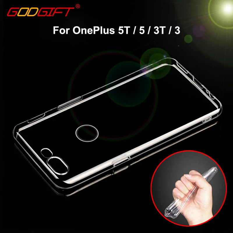 

GodGift OnePlus 6 Case Transparent OnePlus 5T Silicone Soft Cover Phone Case For OnePlus 5 T 3T 3 Back Cover One Plus6 Case