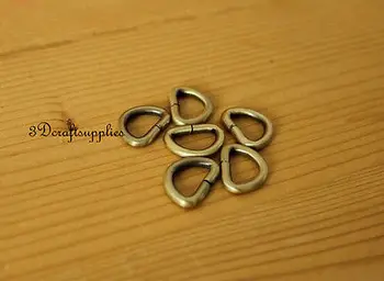 

d ring d-rings purse ring Webbing Strapping metal anti brass 12MM 1/2 inch 20pcs AB11