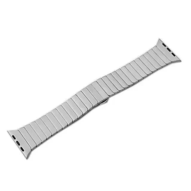 Нержавеющая сталь Бабочка Пряжка Петля для iWatch 4 40 мм 44 мм 38 мм 42 мм соединяющий ремешок браслета для Apple Watch Band 3 2 1 - Цвет ремешка: silver