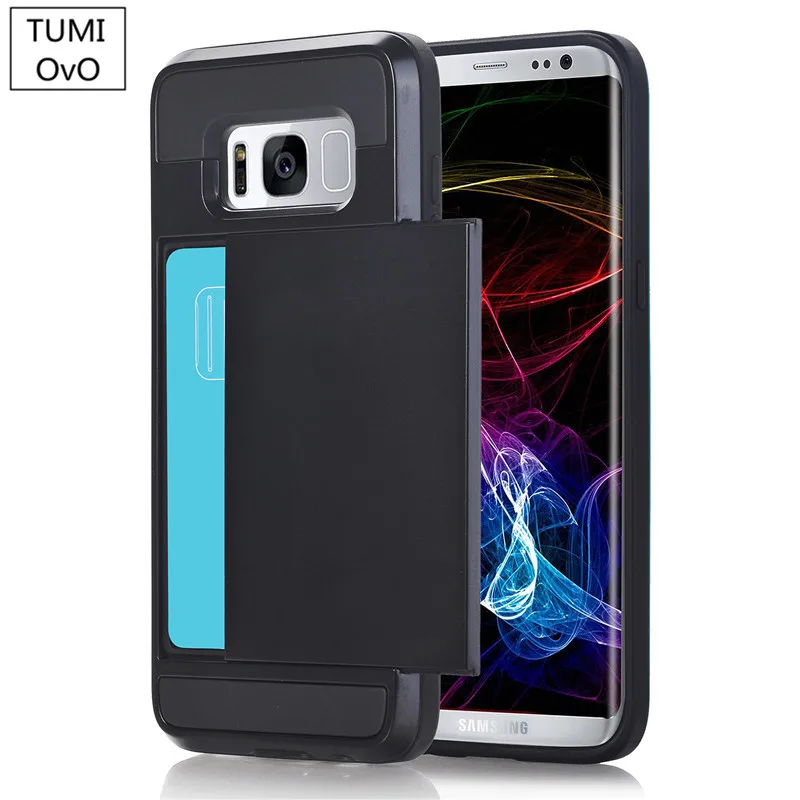 Luxury 2 in 1 Hybrid TPU + Plastic Card Pocket Wallet