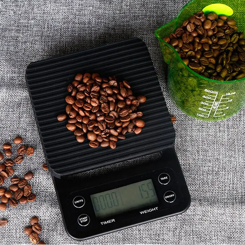 

Portable Electronic Scales 3kg Drip Coffee Scale With Timer High Precision LCD Digital Display Kitchen Scale CLH@8