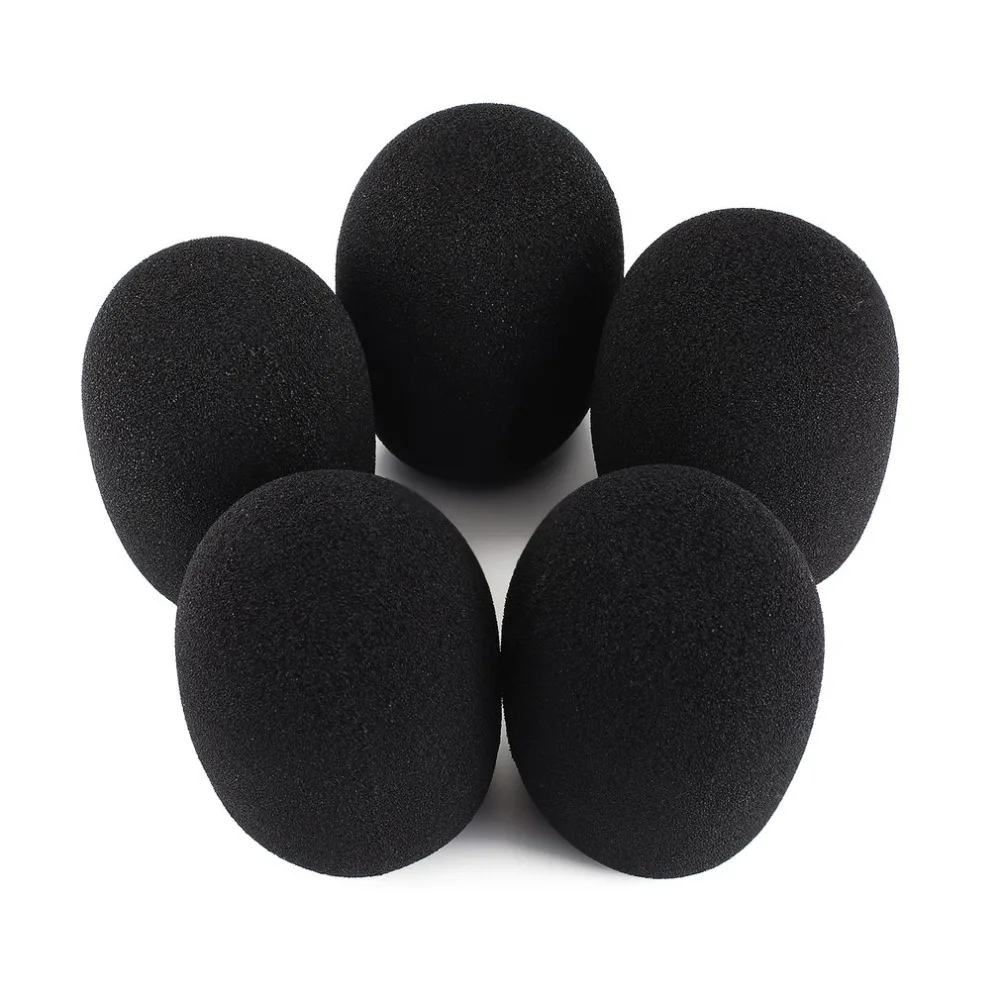 5pcs Headset Replacement Foam Microphone Cover Mic Cover Windshield Headset Wind Shield Pop Filter Mic Cover Foam