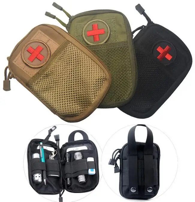 

EDC Survival Waterproof Nylon Tactical Molle System Waist Bag Travel Medical Military First Aid Kit Sling Pouch Durable
