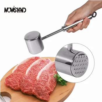 

MOM'S HAND Kitchen Gadgets Stainless Steel Meat Tenderizer Meat Hammer