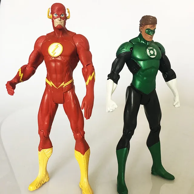 justice league Super Hero the Flash Man Green Lantern Action Figures Toys Collectible PVC Model