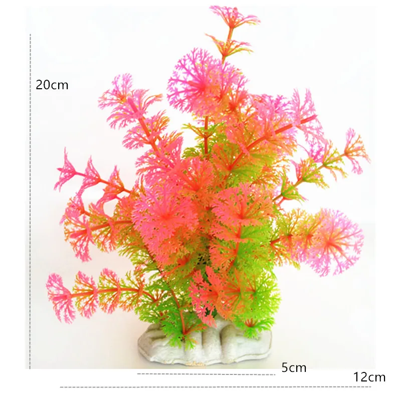 1 шт. маленькие/большие аквариумные растения пластиковое украшение аквариума поддельные растения аквариум с травой украшения - Цвет: j