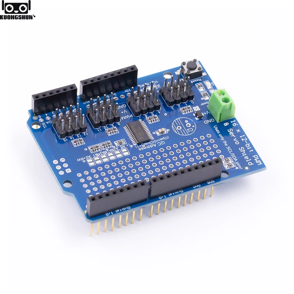 Модуль сервопривода 16 канальный 12 битный PWM I2C интерфейс PCA9685 для платы