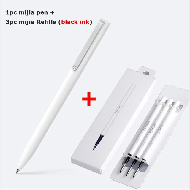 Xiao mi Sign Pen mi jia 9,5 мм mi Signing Pens/mi jia Заправка для ручек черный PREMEC гладкая швейцарская заправка OEM синие/черные чернила