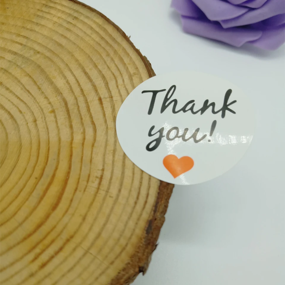 Obrigado com Coração Adesivo de Vedação Etiqueta para Produtos Lote Vermelho Branco Redondo Faça Você Mesmo Presentes Decorativos Pacote Artesanais Bolo 1000 Pçs - 10 branco redondo adesivo de vedação diy presentes