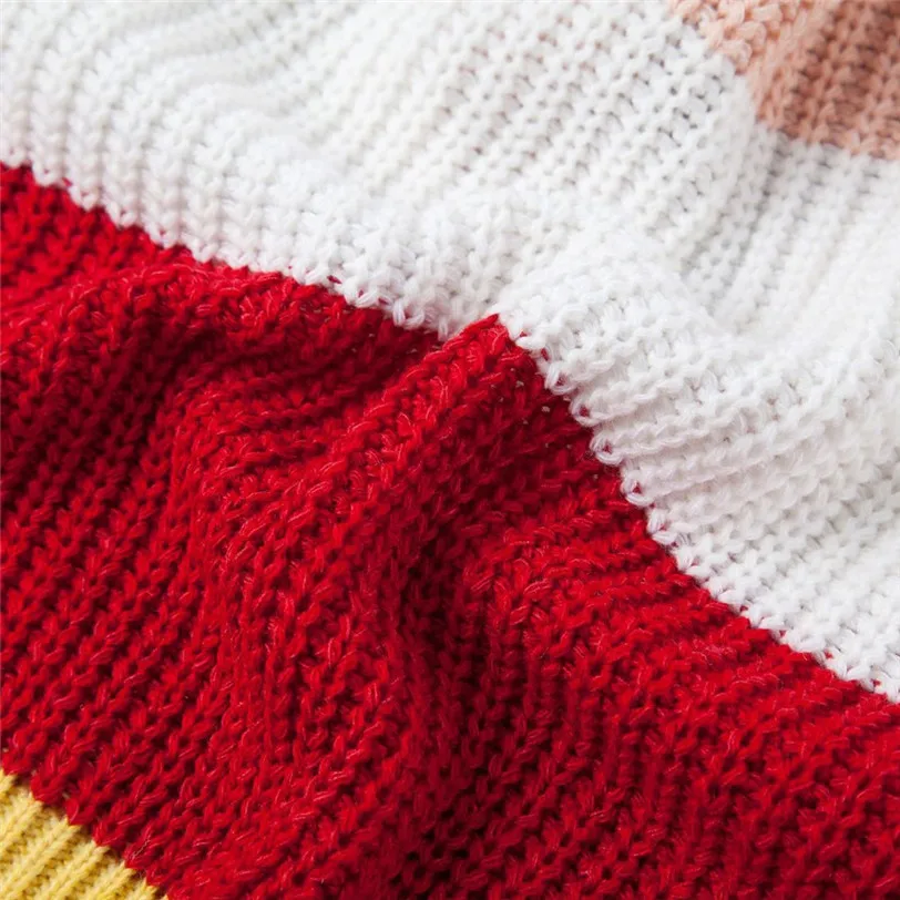chic rainbow pullover women 2018 turtleneck women's sweater knitted pulover feminino manga longa inverno dropshipping #F#40OT5 (16)