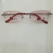 Женские элегантные очки для чтения розовые линзы антибликовые женские очки без оправы против усталости Высокое качество удобные