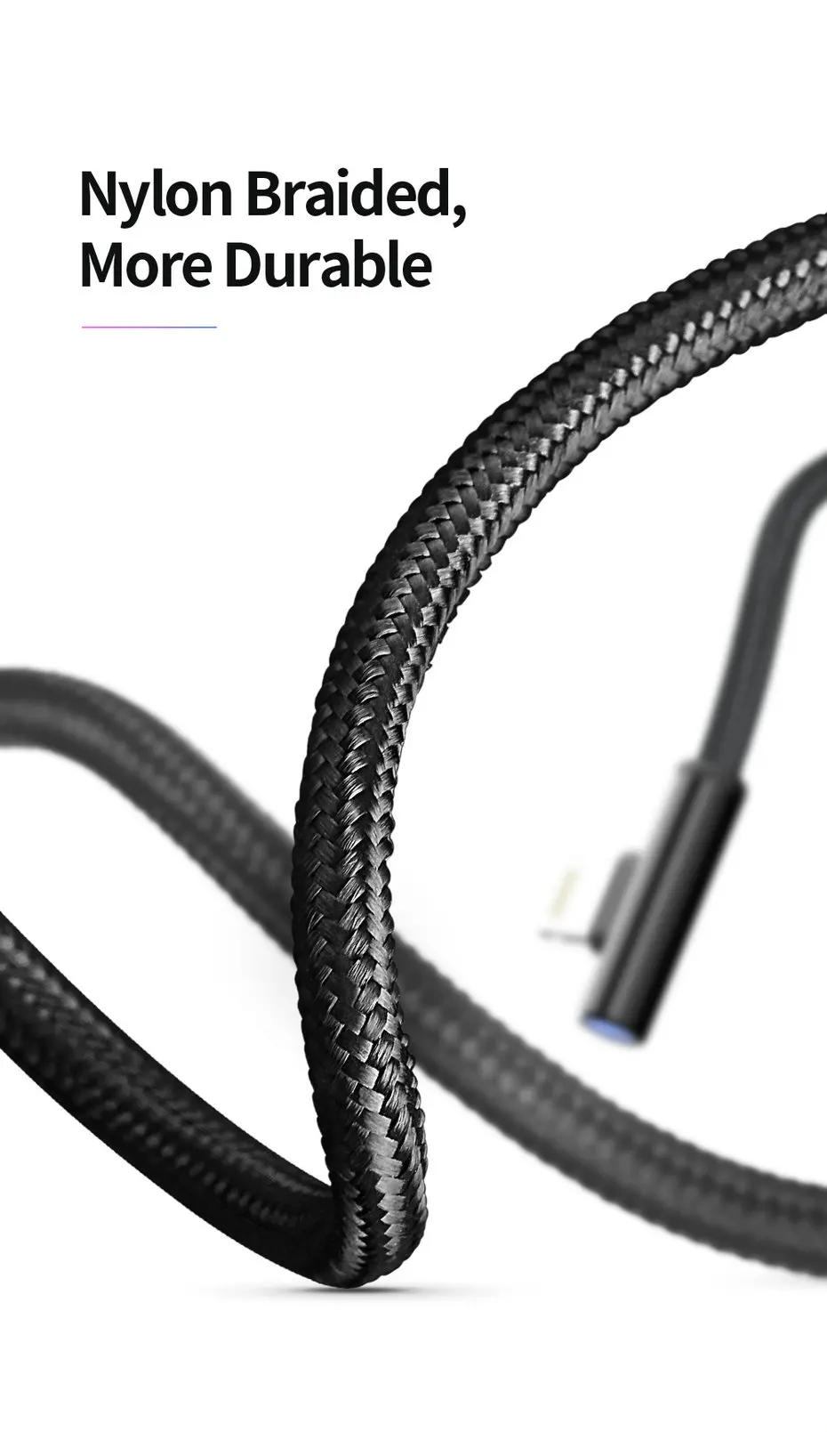 Mcdodo 90 Degree USB Cable For iPhone X Xs Max XR Fast Charging Data Cable For iPad iPhone 8 7 6s Plus 5s with LED Light (9)