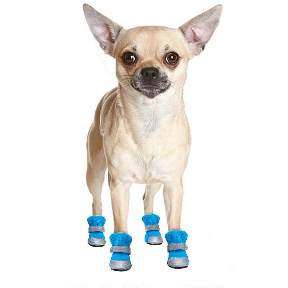 waterproof dog boots blue