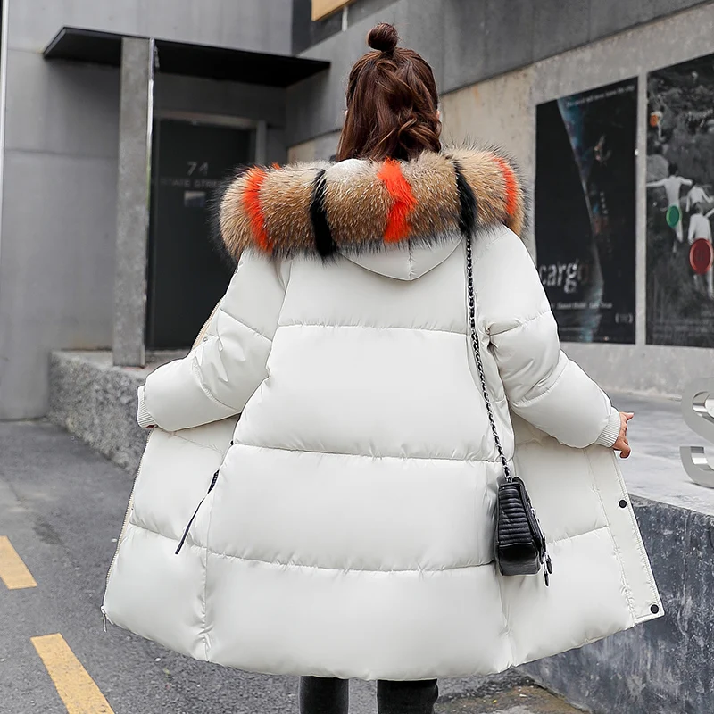 À Coton Épais Manteau orange Parka Hiver Femmes Ouatée D'hiver Capuchon camel blanc Noir Long Kuyomens rembourré Dames gris Chaud Veste FwYxzOOX