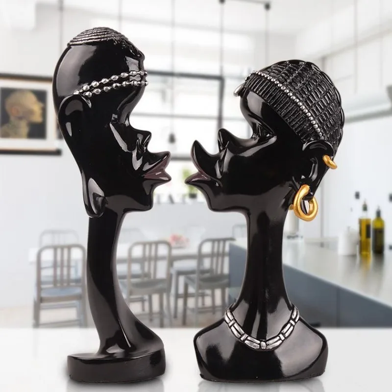 

Abstract African Beautiful Figure Resin Figurine Decoration Statue Model Home Livingroom Wedding Birthday Decor R871