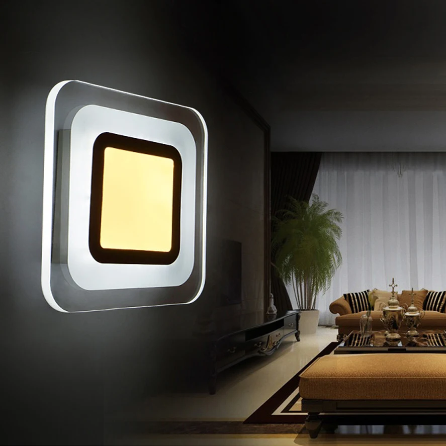 

LED Nordic Acrylic Square LED Lamp LED Light Wall lamp Wall Light Wall Sconce For Bar Store Foyer Bedroom Corridor Lobby