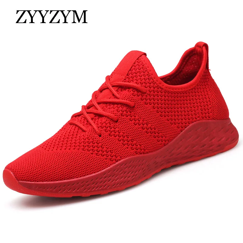 

ZYYZYM Men Sneakers Big size EUR 39-46 Lace-Up Men Casual Shoes Net Cloth Breathable Male Shoes Footware Outdoor