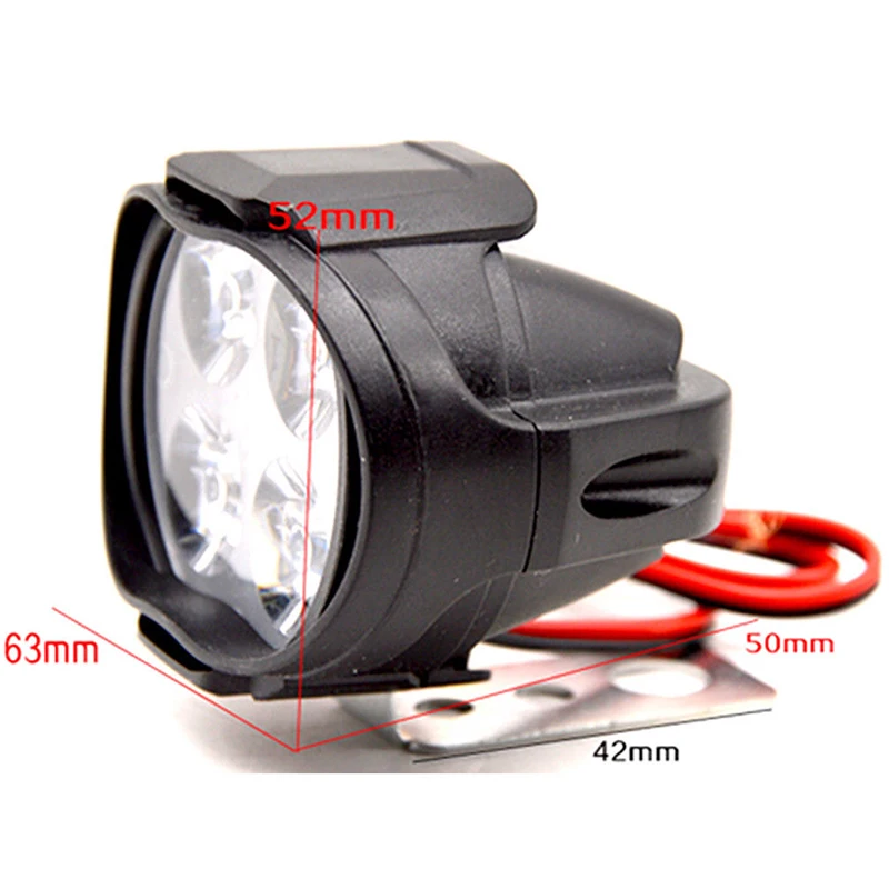 JX-LCLYL 1pc 12W Waterproof Motorcycle E-bike LED Headlight Spot Fog Light White