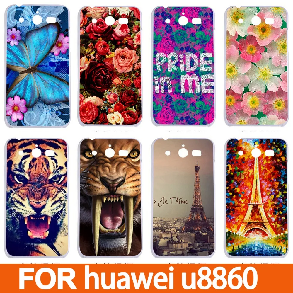 

High Quality UV Printing Colorful Case Skin Back Cover For Huawei Honor U8860 Free Case for huawei u8860 case Shipping