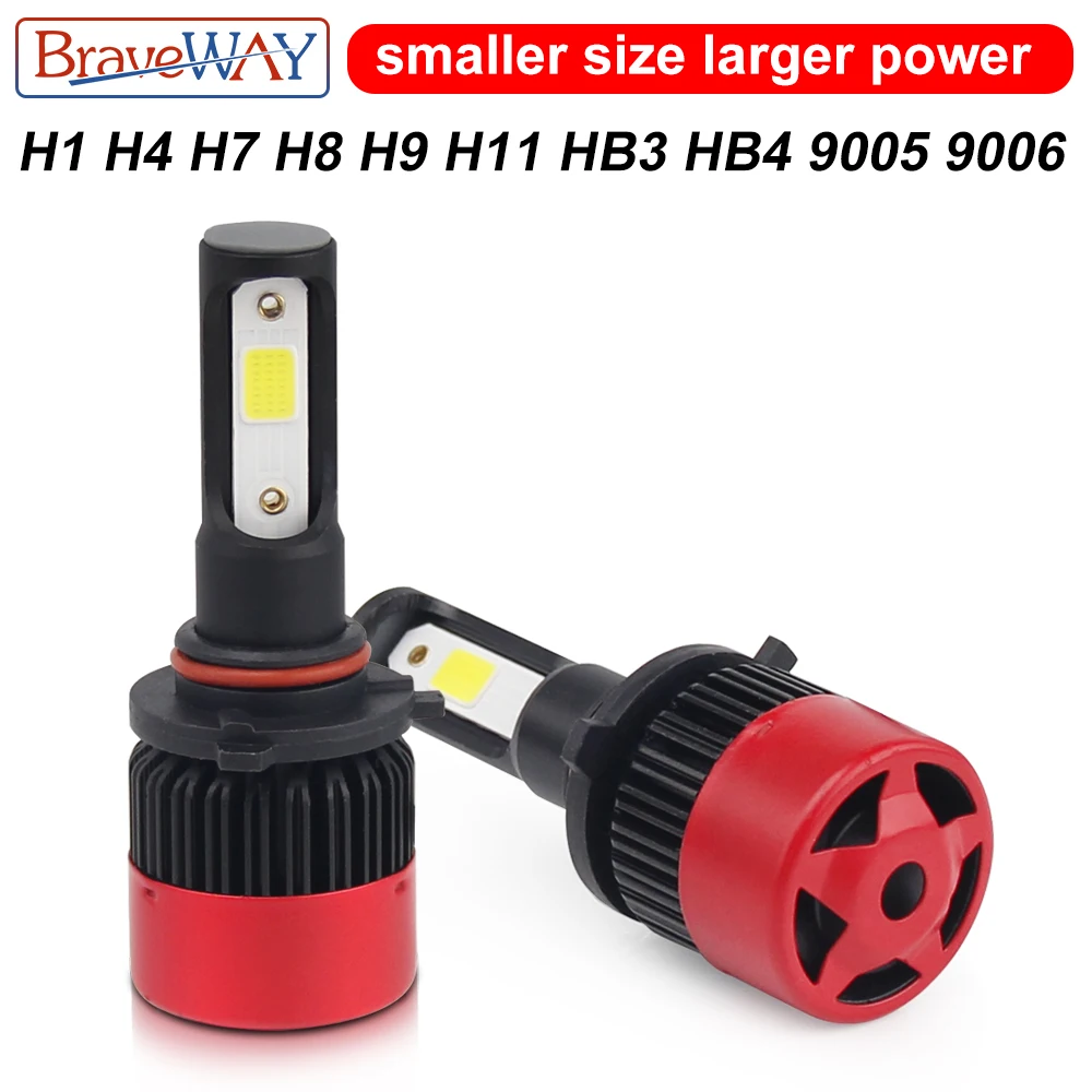 

BraveWay LED Bulb H4 HB4 9006 Led Headlight Bulbs for Motorcycle Cars Led Auto Fog Lamp H8 H11 9005 HB3 H7 Car Lights
