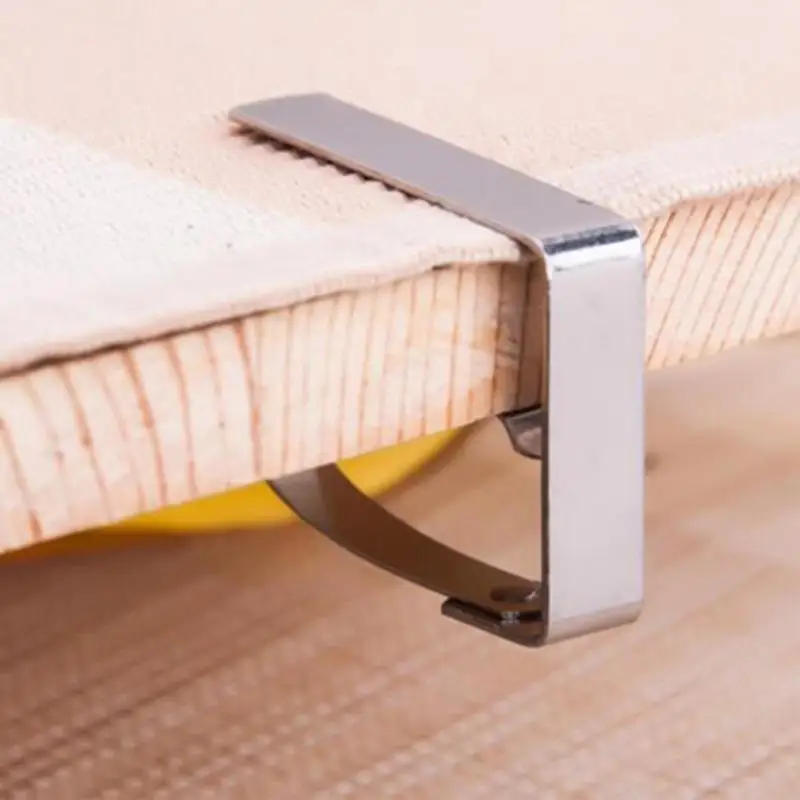 

4pcs Stainless Steel Tablecloth Clip Adjustable Table Angle Holder Clamps