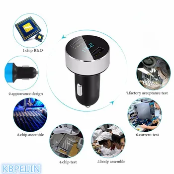 

5V 3.1A USB Car Styling LED Screen Smart Charger Adapter for SsangYong actyon korando kyron rexton 2 rodius keys act accessories