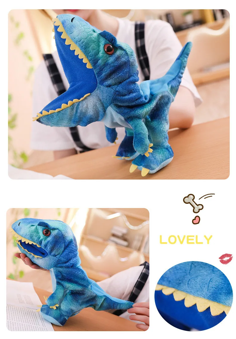 Динозавр ручная кукольная игрушка перчатки животных трехмерный динозавр забавная игрушка детский сад подарок