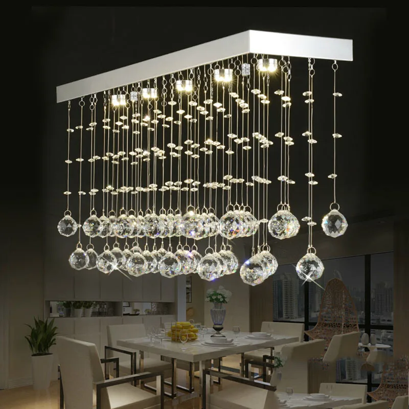

Modern LED k9 Crystal Ceiling lights aisle lights rectangular crystal AC90-260V Free shipping