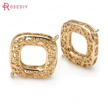 6 шт. 20x26 мм 24K цвета шампанского, позолоченные латунные квадратные Подвески высокого качества Diy ювелирные аксессуары