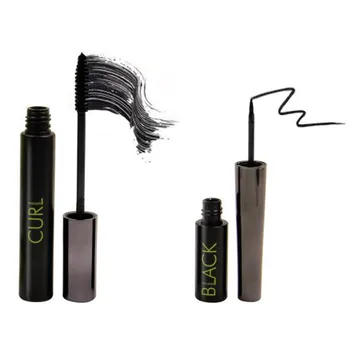 

2 in 1 Silk Fiber Lash Mascara Eye liquid Waterproof Cosmetic Mascara Makeup Tool Extension Curling Thick Lengthening C618