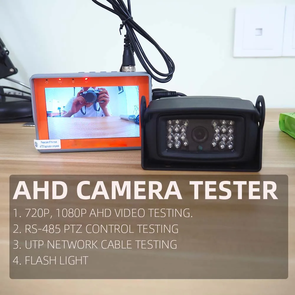 8mp cctv câmera tester portabl ahd tvi