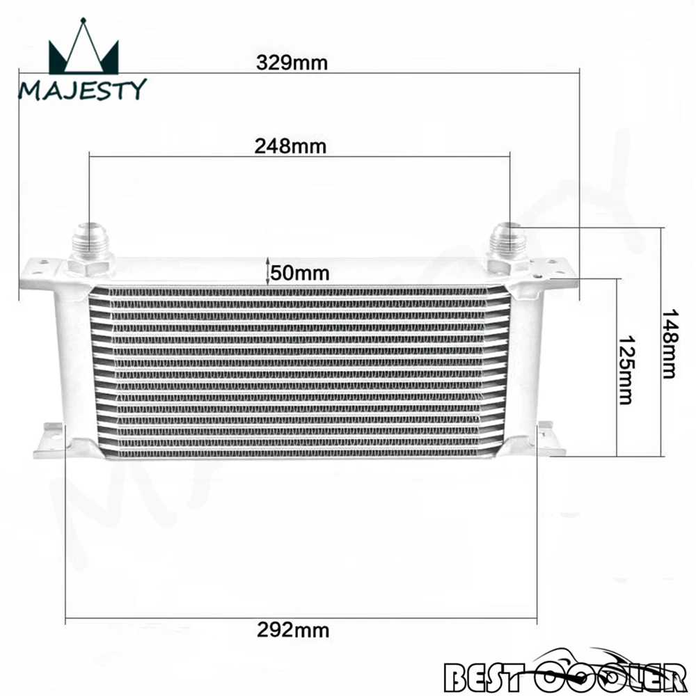 Универсальный Масляный радиатор 16 РЯД AN10 Двигатель Трансмиссия масляный радиатор охлаждения/излучающая система+ Прямые фитинги