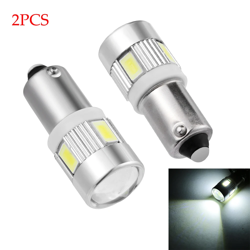 

New Coming 2Pcs BA9S T4W H6W 363 White LED 5630 6 SMD Car Wedge Side License Plate Interior Light Lamp Bulb High Quality