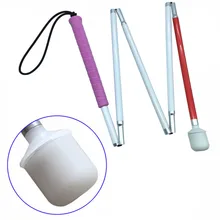 105-155 см, алюминиевая подвижная складная трость для слепых(складывается вниз 5 секций) с розовой ручкой