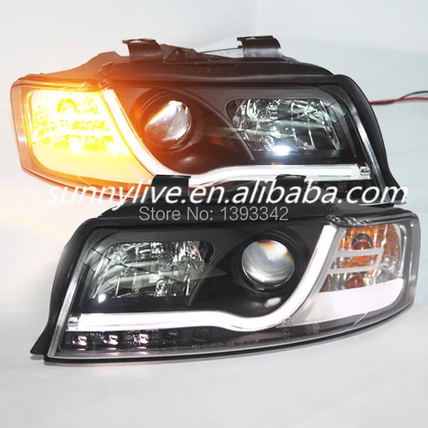 

For Audi A4 B6 LED head lamp Type 2001-2004 Black Housing SN