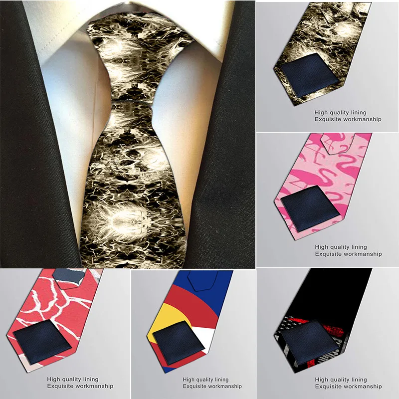 

Hot New 3D Printed Tie For Men Ties 8cm Width Polyester Necktie Wedding Accessories Fashion Male Casual Printing Neckties H-LD22