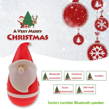 

New Year gift new Santa Claus cartoon model cute mini wireless Bluetooth speaker for IOS Android/Tablet for Christmas Gifts