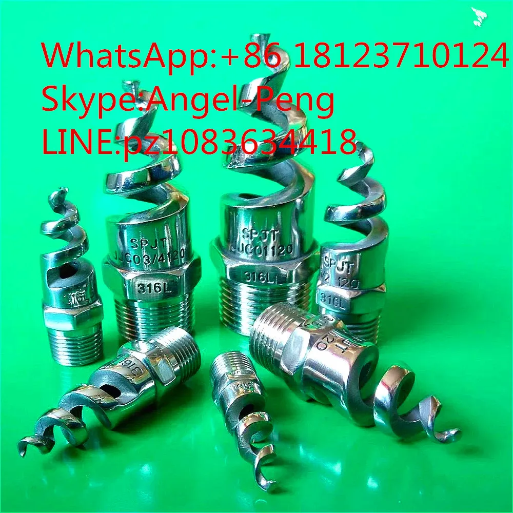 40pcs 1/4" Stainless Steel Water Nozzle,silicone Carbide Spiral Nozzles