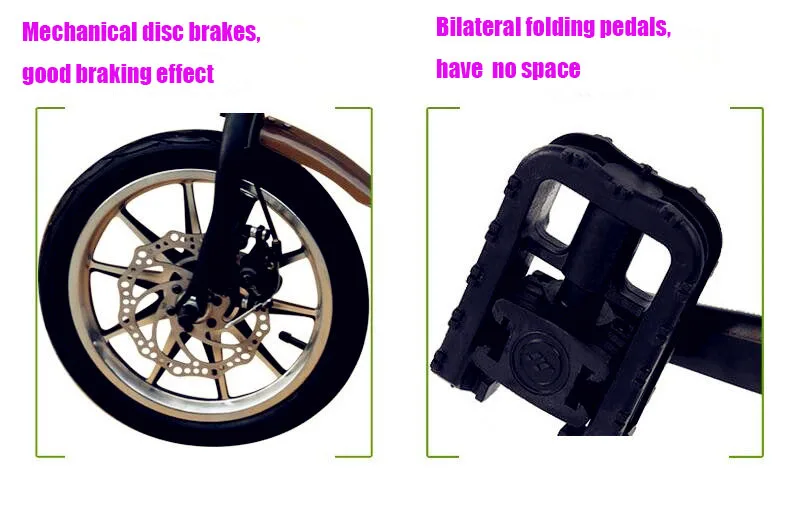 Flash Deal Factory direct sale 14 inch CMS one second fast folding bicycle adult bicycle portable mini bicycle 5