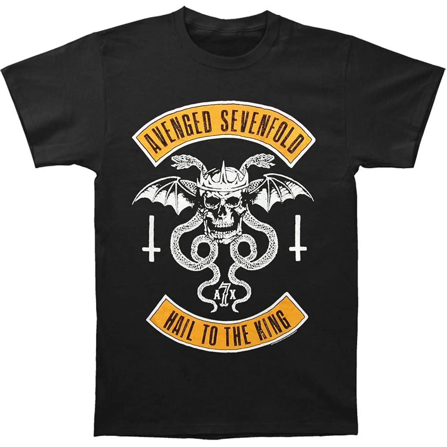 

Authentic AVENGED SEVENFOLD Band Upside Down Logo T-Shirt S-3XL NEW Summer T Shirt Brand Fitness Body Building