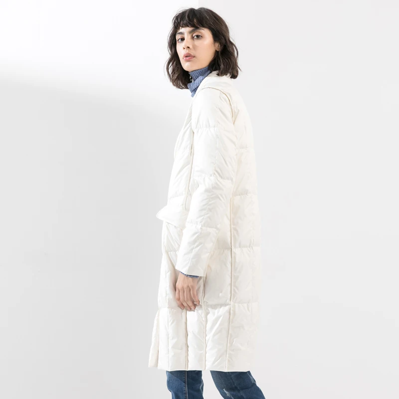 Long white De À Hiver Duvet Boutonnage Outwear 2019 Bas Double Lâche Black Femmes Mode Le Blanc Manteau D'hiver Veste Femelle Vers Parka Canard 0knO8wPX
