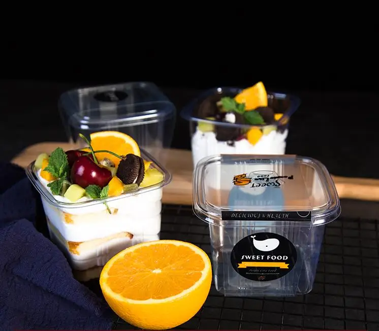 10pcs 400ML clear plastic Jelly cups pudding cup Dessert fruit cake mousse yogurt Ice cream Salad Tiramisu Storage Boxes | Дом и сад