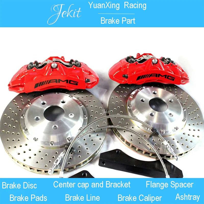 Jekit High Quality Aluminum Red Useful Car Universal Disc 380*36mm AMG6 Brake Caliper Covers Front Auto Universal Kit