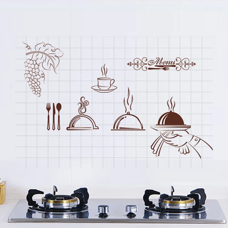 New kitchen wall stickers self-adhesive wall stickers PVC home decor waterproof oil-proof stickers in the cabinet kitchen decor New kitchen wall stickers self-adhesive wall stickers PVC home decor waterproof oil-proof stickers in the cabinet kitchen decor
