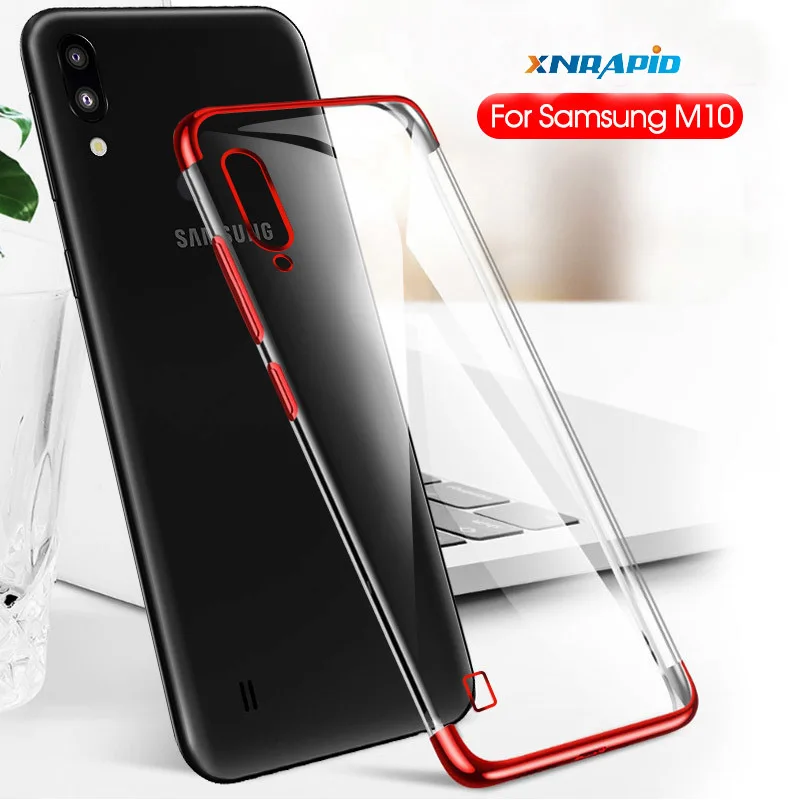 

For Samsung Galaxy M30 Case Plating Bumper For Samsung M10 M20 Soft Transparent TPU Back Cover For Galaxy A10 A30 A50 A70 Cases