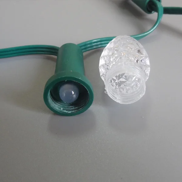 Светодиодная RGB гирлянсветильник C9 DC5V WS2811 50 узлов Рождественская Пиксельная