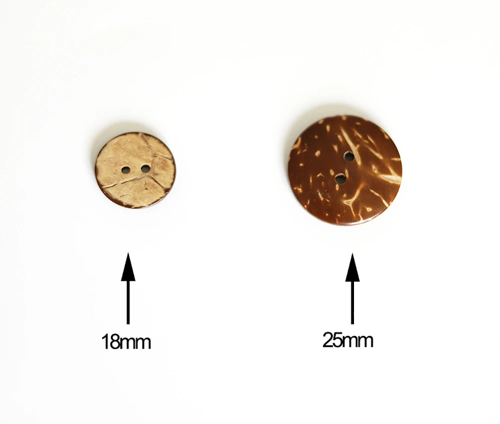 

New Amo 25-50PCS 18MM/25MM Brown Coconut Shell Buttons Big Size 2 Holes Sewing Buttons Scrapbooking Sewing Accessories 8691