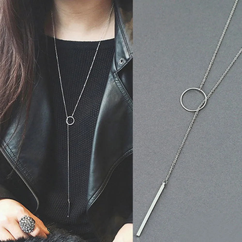 

Simple Long Section Adjustable necklace long Female Personality Sweater Chain regalos para mujer necklaces & pendants #VB30