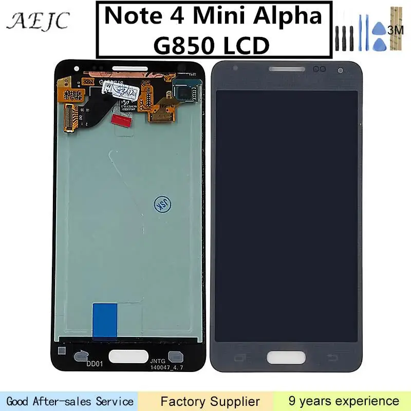 

Super AMOLED HD Display For Samsung Note 4 Mini Alpha G850F G850M LCD Display Touch Screen Digitizer Assembly 4.7 inch