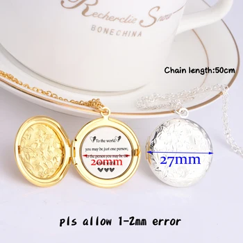 

For Girlfriend Lover Locket Necklace Gift To The World You May Be Just One Person To The Person You May Be The Whole World